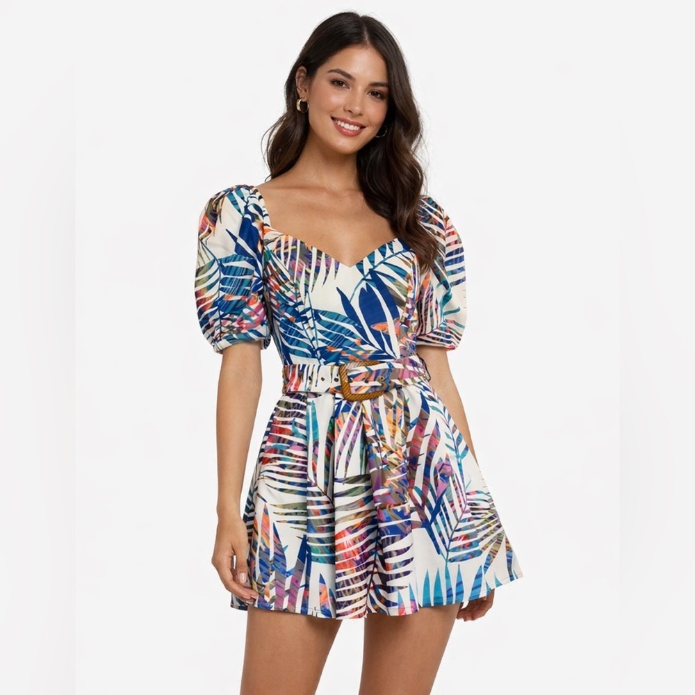 NWT A Peach medium Hawaii romper